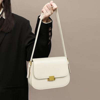 Tas Onderarm Crossbody Tofu Verpakking Lente Zomer Niche Eén-schouder Leer Dames Tas wit