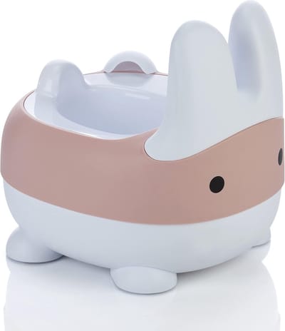 Potje voor kinderen vanaf 2 jaar, babypot, potje voor baby's, kindvriendelijk design met konijn (roze)