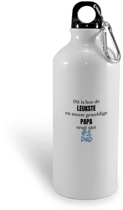 Hacebo® - Leukste en geweldige papa waterfles - Vader - papa - Verjaardag papa - cadeautje - kado - geschenk - water fles - 400ML