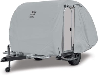 Aanhangwagen Afdekking - Caravanhoes Opberghoes - Aanhanger Beschermen - Scheurvast Ripstop Materiaal - 200 cm - 300 cm - Grijs