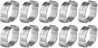 Dailygoods- Slangklemmen 10 Stuks - Verstelbaar - Roestvrij Staal - Slangklemmen Assortiment - Drukbestendig - Corrosiebestendig - Slangklem