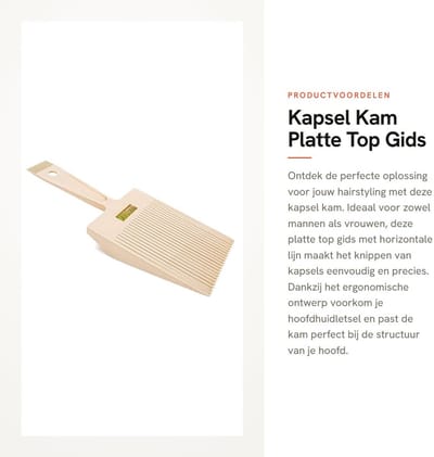 Dailygoods- Kapselkam Ergonomisch Ontwerp - Haarkam Heren - Haarkammetjes Zijkam - Clipper Kam - Compact en Lichtgewicht - Gebruiksvriendelijk