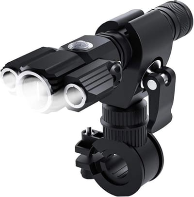 VHV - Fietslamp - oplaadbare fiets voorlamp - 1000 lumen - USB oplaadbaar - waterdicht - 4 lichtstanden - telescopische focus - voor nachtritten, outdoor ritten, stadsfiets en mountainbike