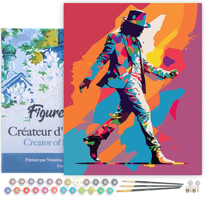 Figured'Art Schilderen op Nummer Volwassenen met lijst Koning van de Dans- Handwerk acrylverf Kit DIY Compleet - 40x50cm Canvas al ingelijst