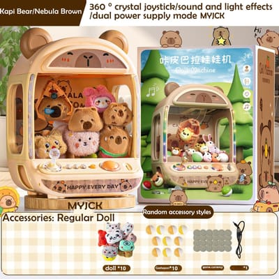 Doe-het-zelf Automatische Poppenkast Kinderen Muntbediende Speelspel Mini Grijper Speelgoed Kraanmachines Muziekpop Voor Kerstcadeaus Chocola