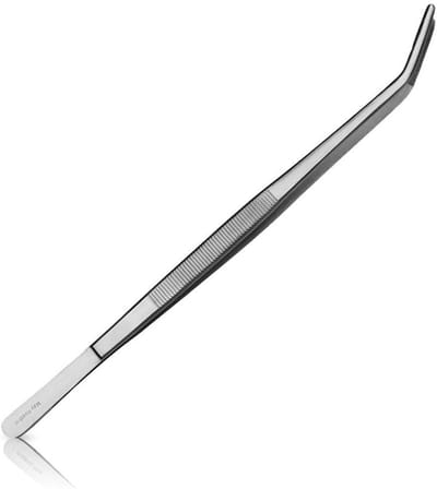 Gebogen Technische Pincet 25 cm - RVS Precisie Pincet voor Modelbouw en Elektronica