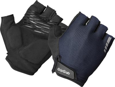 GripGrab - EXPLR Padded Korte Vinger Zomer Fietshandschoenen met Padding - Unisex - Navy Blauw