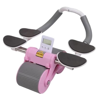 Oefenwiel Buikspieren - Core Trainer - Krachtige Core Training - Automatisch Rebound Mechanisme - 32x24x17 cm - Roze