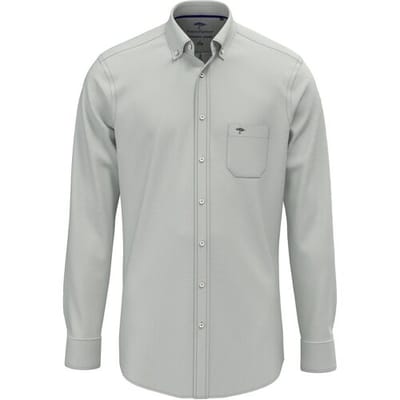 Fynch-Hatton Overhemd Solid Color Oxford Button-Down Dark Leaf / male