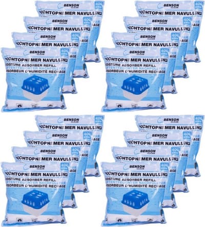 Benson Vochtopnemer navulling - 400 gram - 16 stuks - langdurige werking