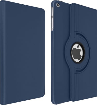 Avizar Hoesje Geschikt voor iPad 5 / 6 / Air 360° Draaibare Standfunctie, Nachtblauw