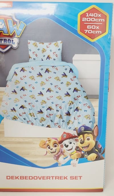 PAW PATROL DEKBEDOVERTREK - CHASE RUBBLE MARSHALL - 140 X 200 CM