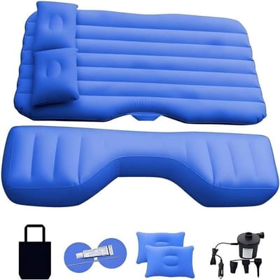Opblaasbaar Autobed - Luchtmatras Auto - Comfortabel Slapen - Duurzaam PVC Materiaal - 60 x 30 x 10 cm - Zwart