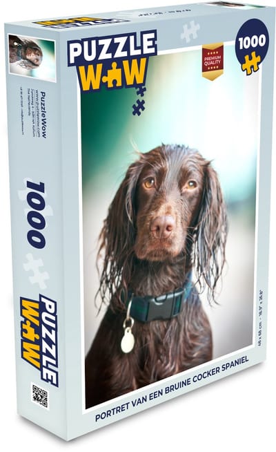 Puzzel Portret van een bruine Cocker Spaniel - Legpuzzel - Puzzel 1000 stukjes volwassenen
