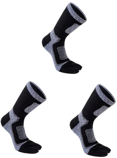 Zwarte outdoorsokken heren maat 39-42 halflange sportkousen met gevoerde zool ademend zweetafvoerend geometrisch patroon wandel sokken hardloop sokken gym sokken 3 paar thermo sokken voor herfst en winter