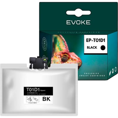 Evoke Compatibele Inkt voor Epson T01D1 C13T01D100 Zwart 860 ml 50000 Pagina's Workforce Pro Wf-C529R C529Rdw C529Rdtw C579Rdwf C579Rdtwf C579Rd2Twf