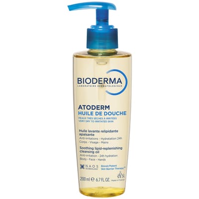 Bioderma Atoderm Lipid-Replenishing Shower Oil For Very Dry Atopic Eczema-Prone Skin 200ml