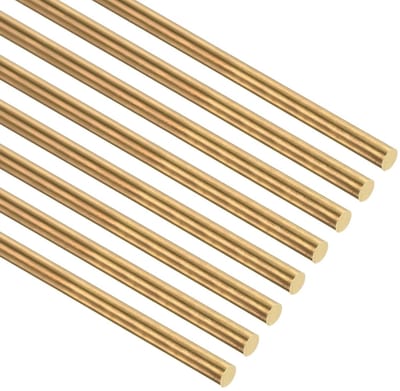 8 Stuks 3mm x 300mm Messing Staven, Ronde Massieve Messing Bars voor DIY, Lassen, Modelbouw en Creatieve Projecten