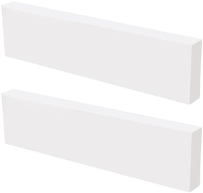 Kunststof Platen - Polyethyleen Blokken - Doe-het-zelf Projecten - Eenvoudig te Bewerken - 308 x 78 x 25 mm - Wit