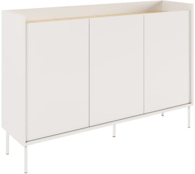 Selsey Tovi - Dressoir met 3 deuren, 140 cm, Wit / Eikenhoutlook