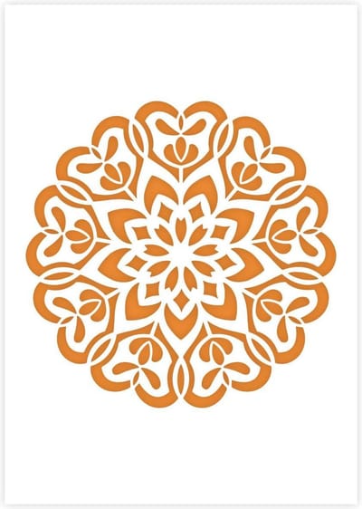 QBIX Mandala Sjabloon A5 Formaat Kunststof - Uitsnede diameter 12,5cm
