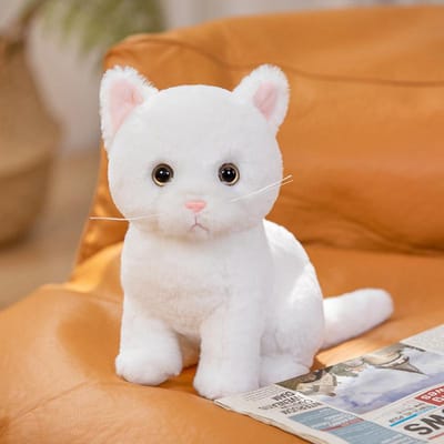 26cm Zittend Simulatie Schattige Kat Pluche Speelgoed Gevuld Oranje Grijs Zwart Wit Kawaii Kitten Dier Pluche Metgezel Cadeau 26cm