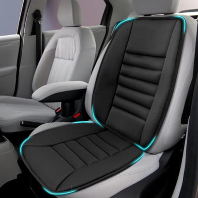 Autostoel Kussen - Rugsteun Stoelhoes - Comfortabel Rijden - Maatwerk Pasvorm - 1 Stuk - Zwart