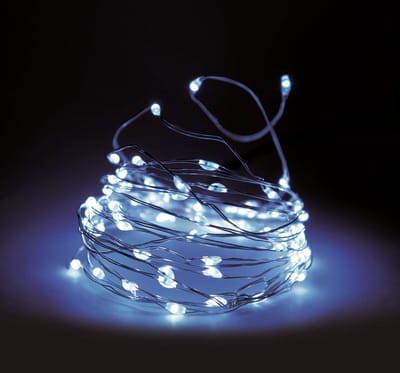 Dailygoody - Lichtsnoer - 40 LED's - Met timer en 8 functies - Koud wit - Micro-lichtketting - Batterijvoeding voor binnen en buiten - Decoratie
