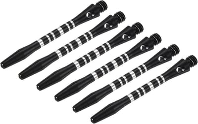 Set van 6 Middellange Dartschachten in Aluminium met 2BA Schroefdraad