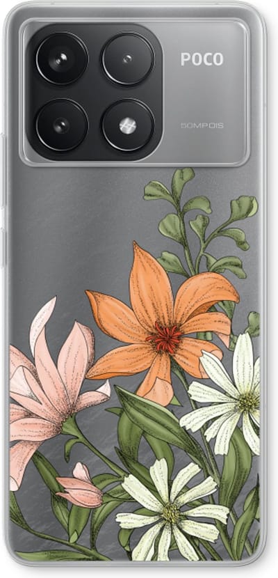 Case Company® - Hoesje geschikt voor Xiaomi Poco F6 Pro hoesje - Floral bouquet - Soft Cover Telefoonhoesje - Bescherming aan alle Kanten en Schermrand