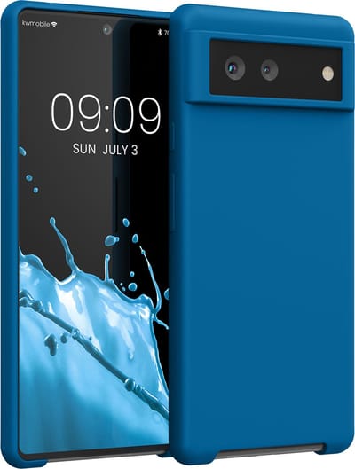 kwmobile telefoonhoesje geschikt voor Google Pixel 6 - Hoesje met siliconen coating - Smartphone case in rifblauw