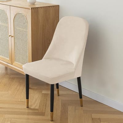 Zilvervos Fluweel Stoelhoezen Effen Kleur Elastische Schelp Stoelhoezen Voor Woonkamer Hotel Kantoor Banket Stofdichte Hoezen 1-PCS