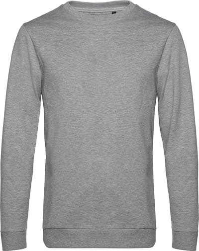 Sweater 'French Terry' B&C Collectie maat 3XL Heather Midgrijs