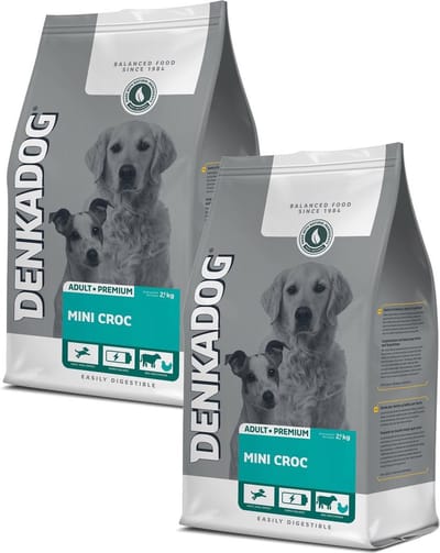 Denkadog Mini Croc - Hondenvoer - 2 x Rund Kip 2.5 kg
