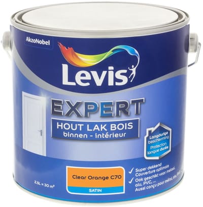 Levis - Expert Hout Lak Binnen Satin Mix - Clear Orange C70 - Mengverf - 2,5 L