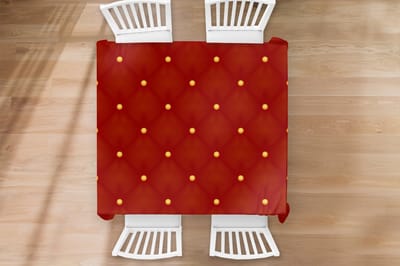 Kerst Tafelkleed - Kerstmis Decoratie - Tafellaken - Patronen - Kerst - Goud - Stippen - 150x150 cm - Kerstmis Versiering - Tafeldecoratie Kerstmis - Kerstdecoratie tafel - Tafelversiering