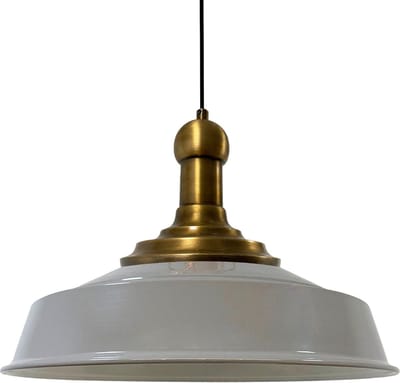 Bamyum Asletl Long-Knob Hanglamp Industrieel Vintage Ø40 cm, Grijs Metaal Lamp