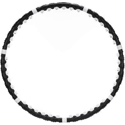 Actiget® Hoelahoep - Hoepel - Fitness - Opvouwbaar - Cardiotraining - Massagenoppen - Grijstinten - Zwart - 92 Cm