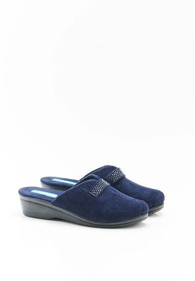 Damart - Piedical muiltjes met sleehak - Dames - Blauw - 36