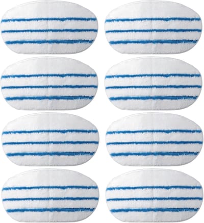 Stoomreiniger Pads - Microfiber Pads - Vloeren Schoonmaken - Zachte Reiniging - 8 Stuks - Wit