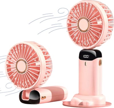 Bovista Ventilator Staand - Ventilatoren - Tafelventilator - Statief - Extra Verkoelend - Aircooler - Cooling Fan - Cooler - Roze