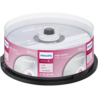 Philips DM4S6B25F - DVD-R - 4,7GB - Speed 16x - Spindle - 25 stuks