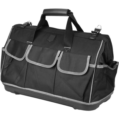 20-inch Plastic Bodemtas Grijze Handgereedschapstas voor Veelzijdig Gebruik 470 x 340 x 230 mm gray