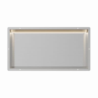 RVS Inbouwnis 30x60x7cm met tegelflens en RGB verlichting