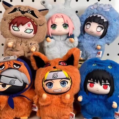 Toptoy Naruto Shippuden Beast Celebration Series Vinyl Figuur Pluche-achtige Textuur Blind Box Chibi Kakashi Sasuke Verzamelobject