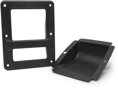 Handgreep voor luidsprekerstandaard, kunststof, zwart, 210x160x55 mm, set van 2 [39403]