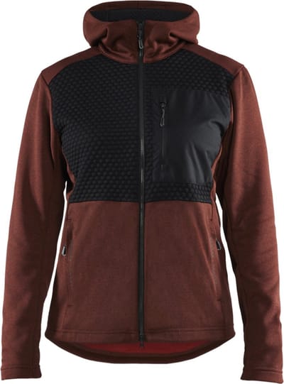 Blaklader 3542-2533 Dames hoodie met hele rits - Gebrand rood/Zwart - L