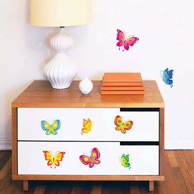 Muursticker Vlinders - Vlinder - Vlindertjes - Multicolor - Woonkamer - Huiskamer - Kinderkamer TH Commerce nr. 638
