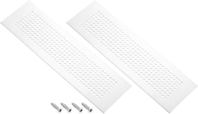 Ventilatie Roosters - Luchtgaten Roosters - Ventilatie Verbeteren - Aluminium Legering - 35 x 8 cm - Zilver