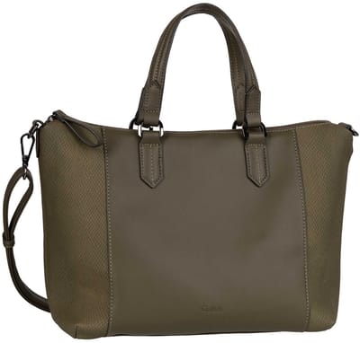 Gabor schoudertas shopper Wanda Zip Shopper Khaki olijfgroen